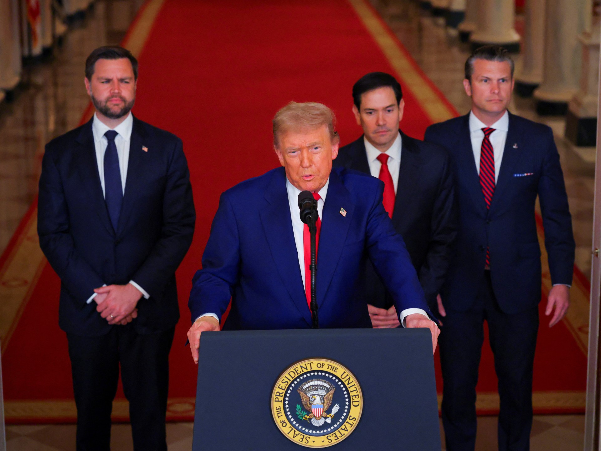 Trump threatens Iran with ‘either peace or tragedy’ after US strikes