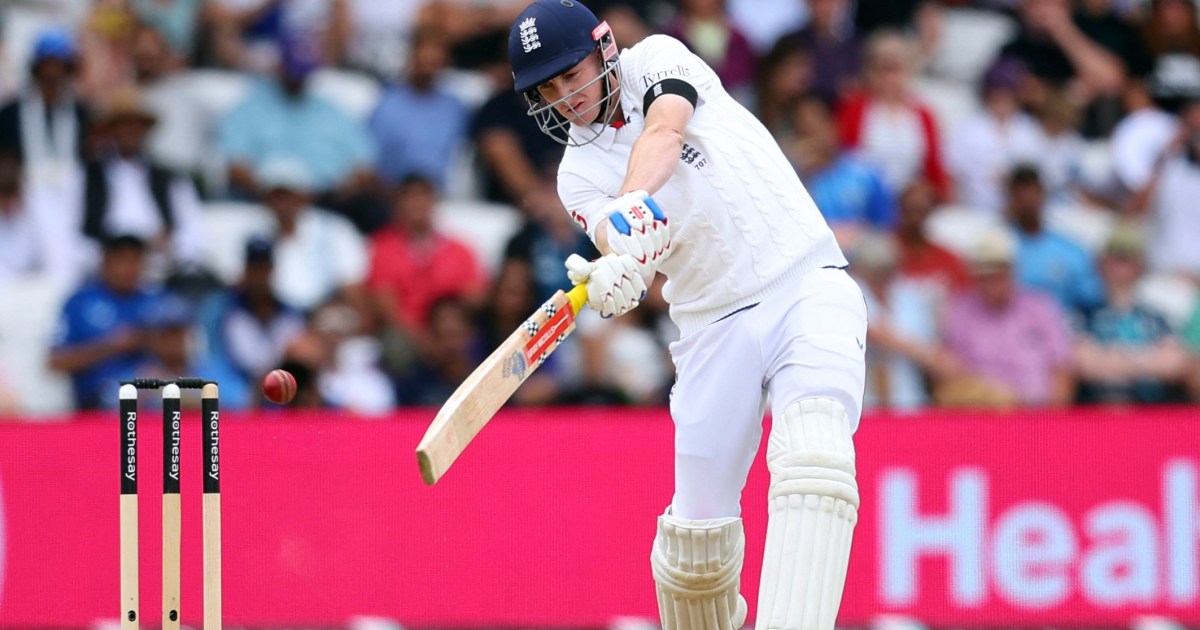 Brooks hits 99 against India as England draws level on Day 3 of first Test