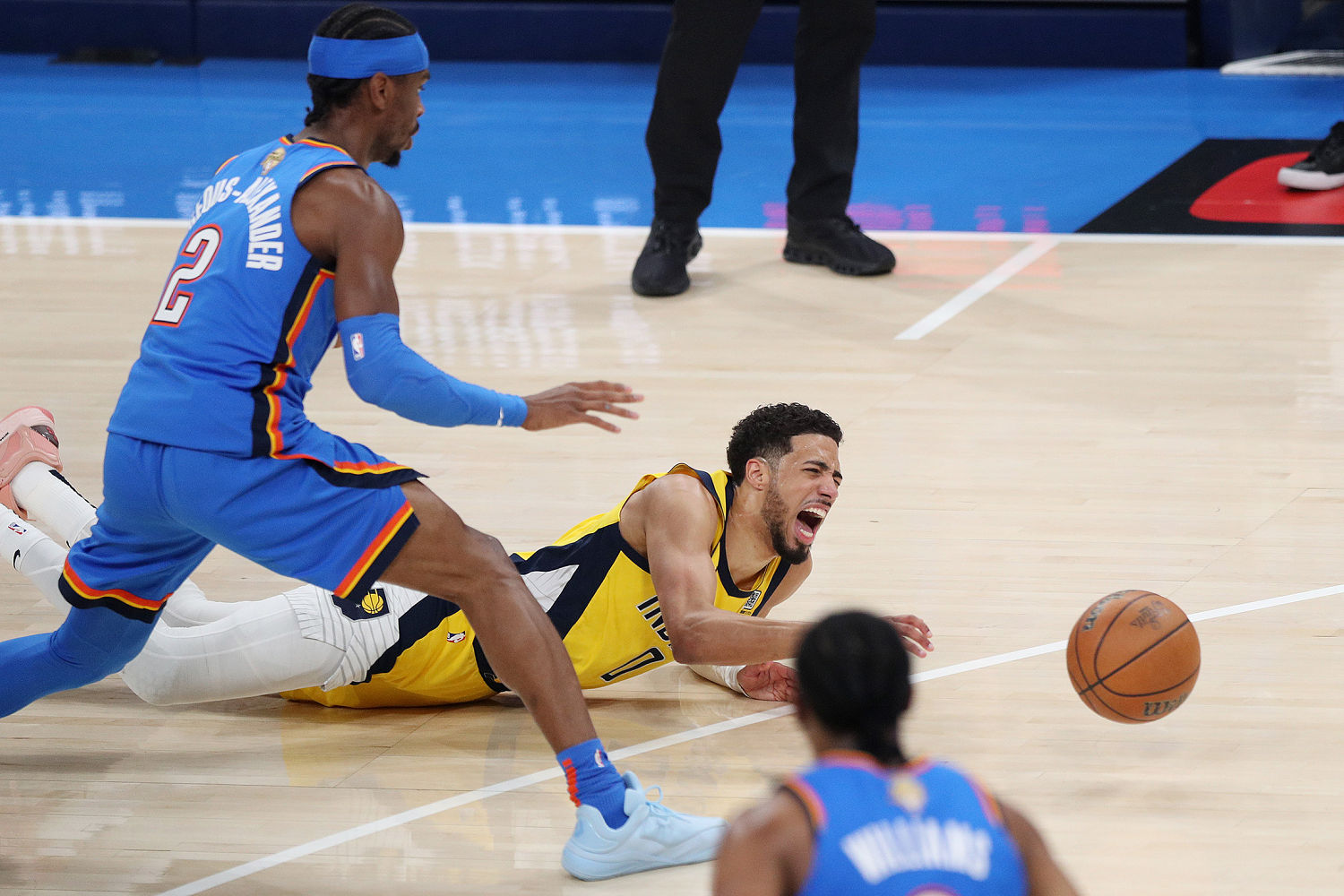 Pacers star Tyrese Haliburton left Game 7 of the NBA Finals with an injury