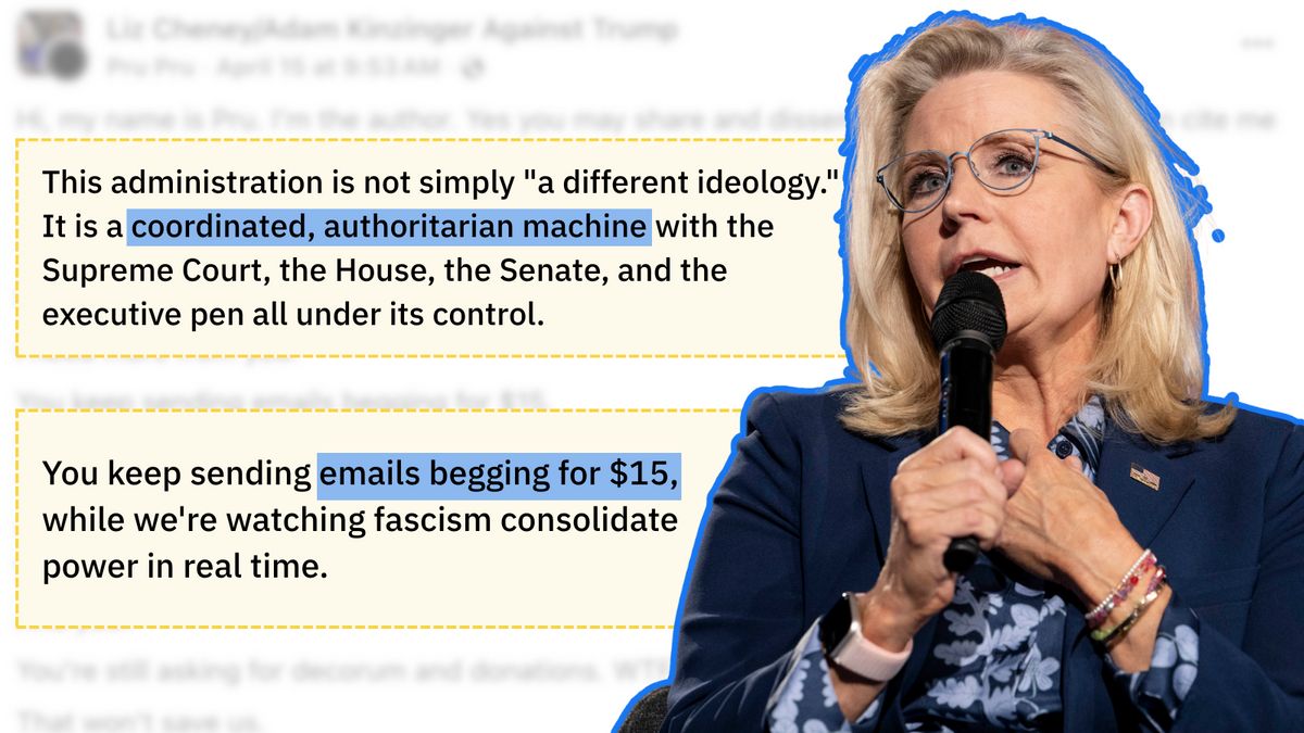 Liz Cheney didn’t write letter urging Democratic Party to fight Trump’s ‘authoritarian machine’