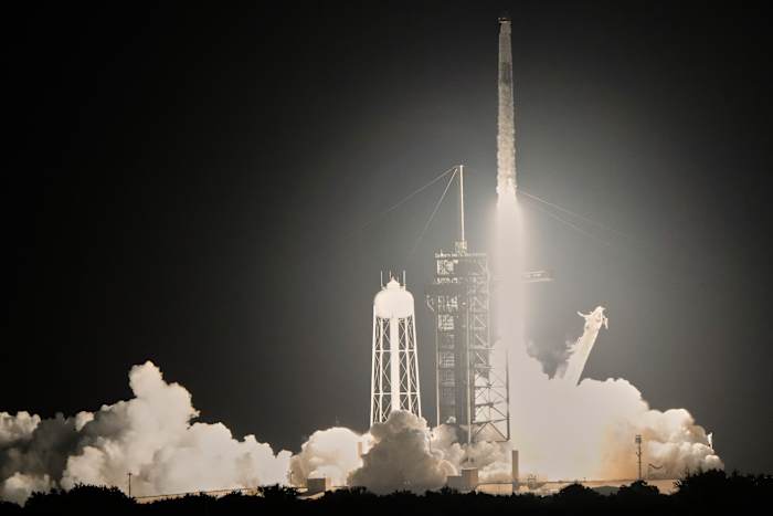 Astronauts from India, Poland and Hungary blast off on a privately funded trip to the space station
