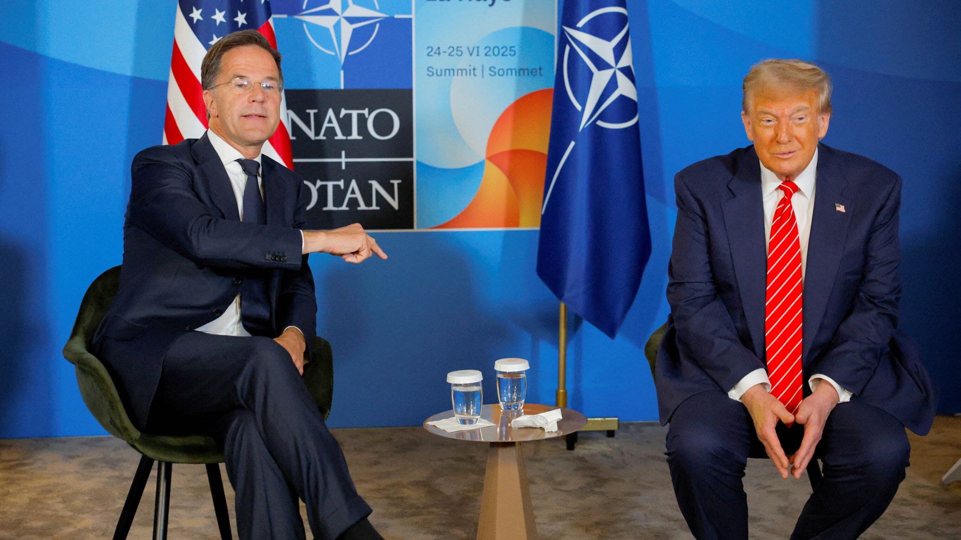 NATO chief heaps praise on Trump at summit – after US president cast doubt on commitment to collective defence