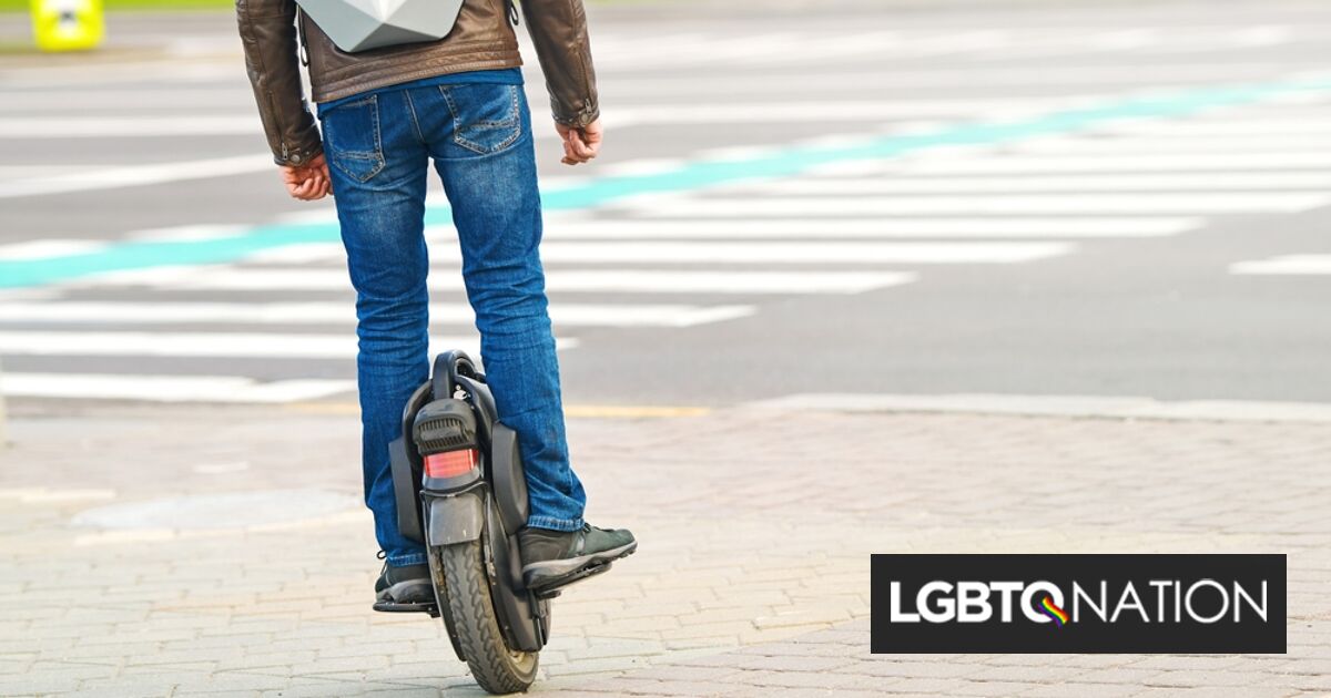 A mysterious masked unicycler is stealing a neigborhood’s Pride flags