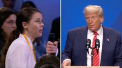 ‘I can see it’s upsetting’ – Trump asks BBC Ukrainian reporter about her family