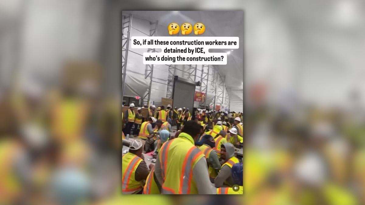 Unpacking claims video shows over 500 construction workers detained by ICE in Texas