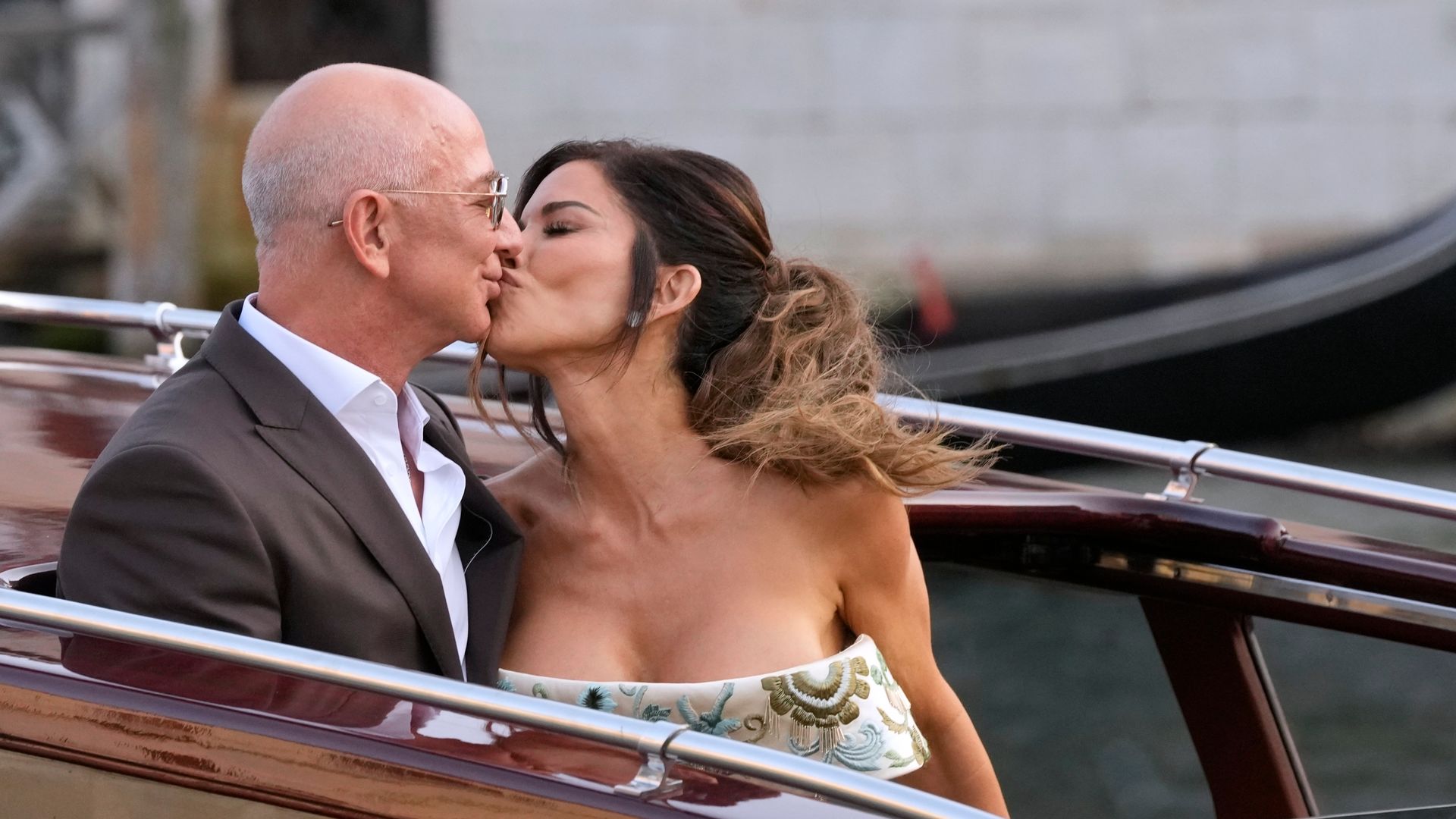 Lauren Sanchez shares picture of wedding dress as she marries Jeff Bezos in Venice