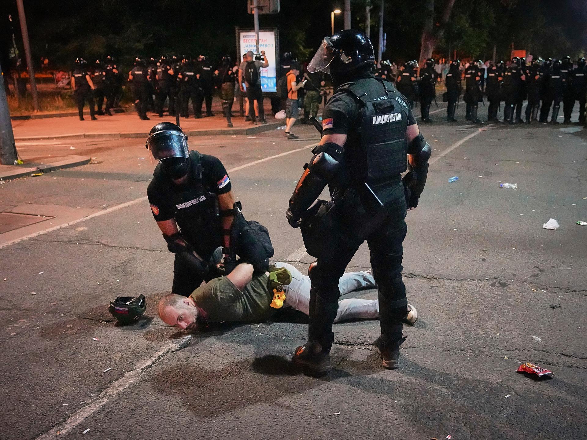 Serbia’s president vows more arrests after huge antigovernment protests