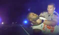 Moment jewel thief tries to swallow $775,000 worth of diamonds as cop strangles him