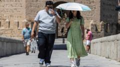 ‘A little bit melting’: Intense heat across Europe