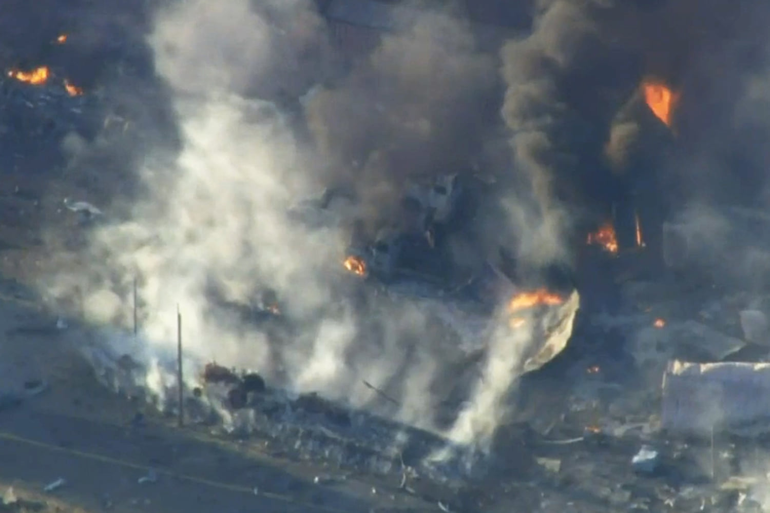 California fireworks warehouse catches fire and explodes