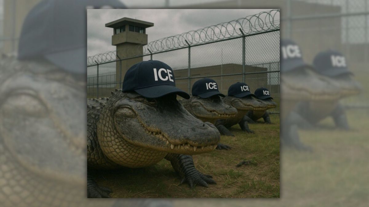 Yes, DHS posted an AI-generated image of alligators wearing ICE hats