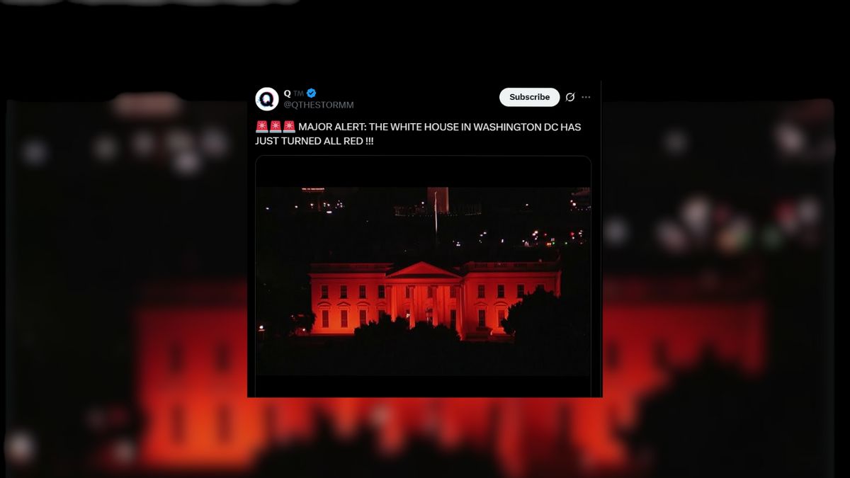 Photo shows White House lit up red in 2025?