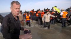 Watch: French police wade into sea to slash migrant ‘taxi-boat’