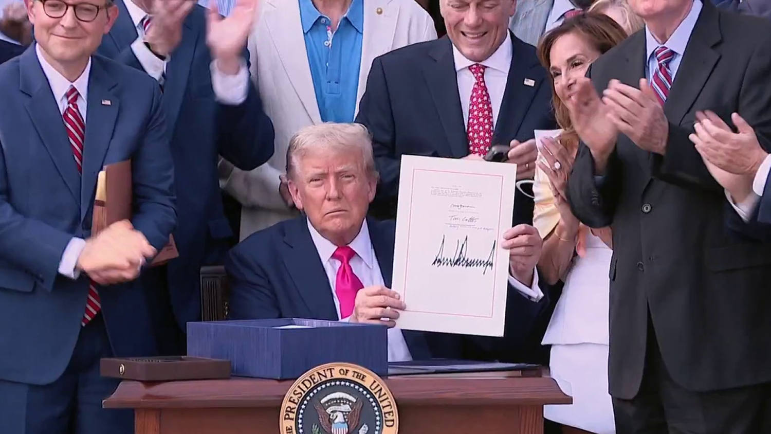 Trump signs sweeping domestic policy bill at White House ceremony