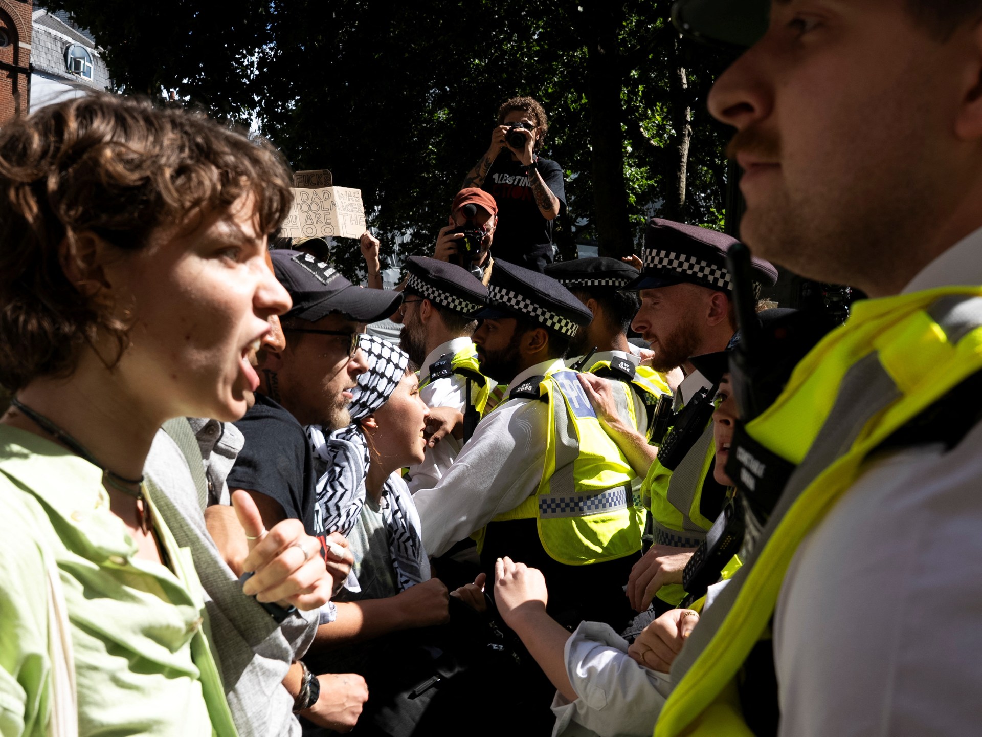 Supporters of banned Palestine Action group arrested at London protest