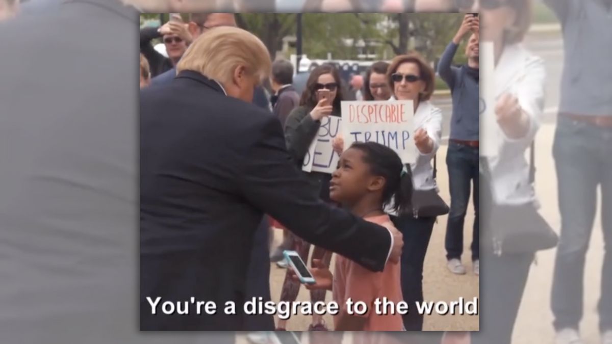Posts claim girl called Trump ‘a disgrace to this world.’ Here’s the real story