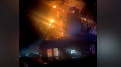 Explosion rips through Domino’s restaurant after car crashes into building