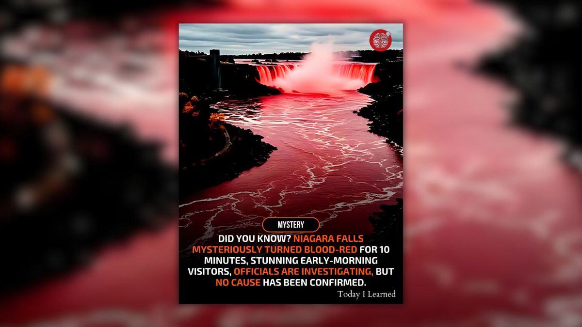 Watch out for claim Niagara Falls turned red the day U.S. struck Iran
