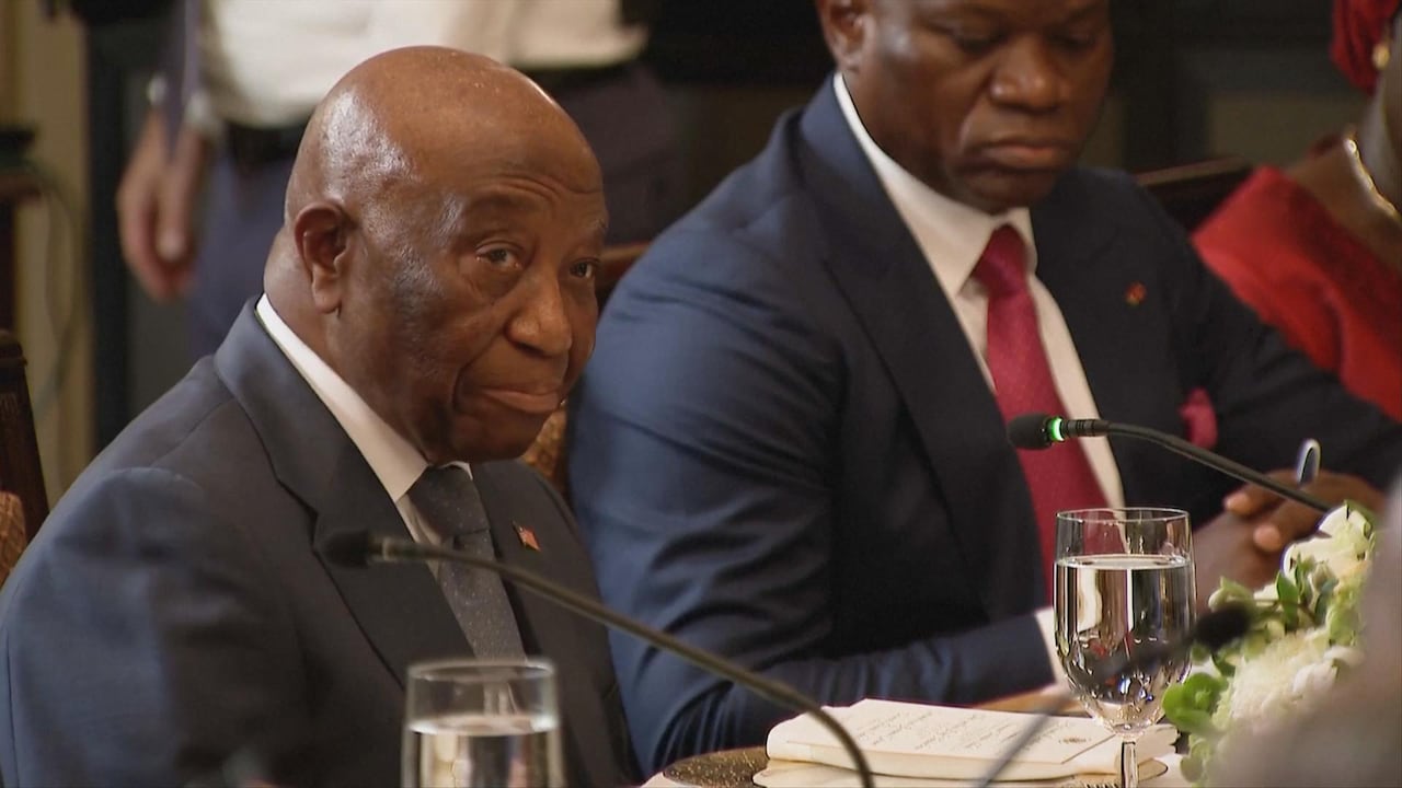 Trump praises English of president of Liberia, where the official language is English