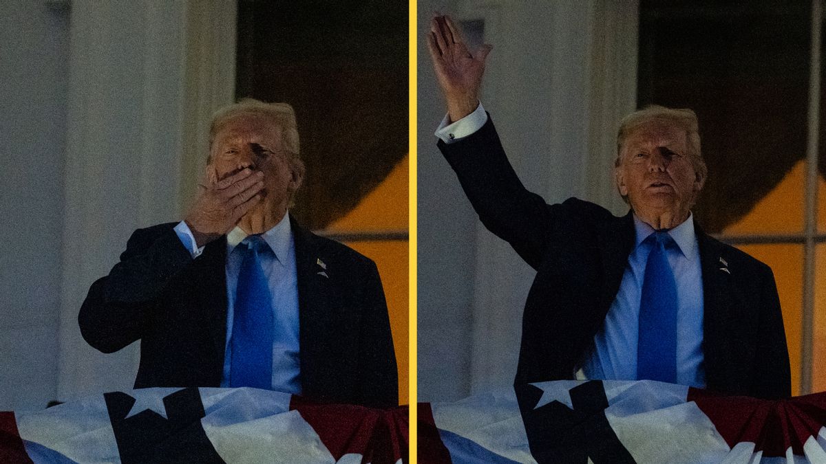 Clarifying claim Trump gave ‘Nazi salute’ at Fourth of July fireworks
