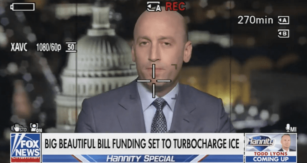 Stephen Miller’s Fox News tirade abruptly fades to black as camera battery dies