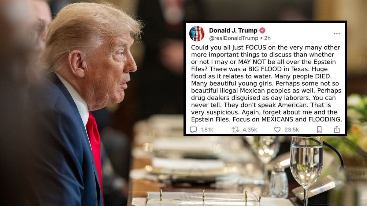 Trump didn’t ask people to focus on girls who died in Texas floods over Epstein files
