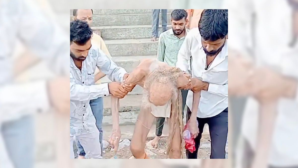Video Authentically Shows 188-year-old Indian Man Found Living in Cave?
