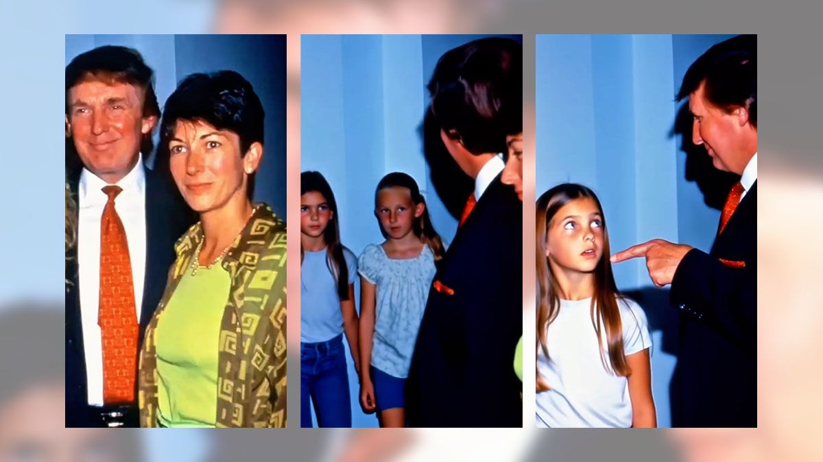 Fake video shows Trump pointing at preteen girl while standing with Ghislaine Maxwell