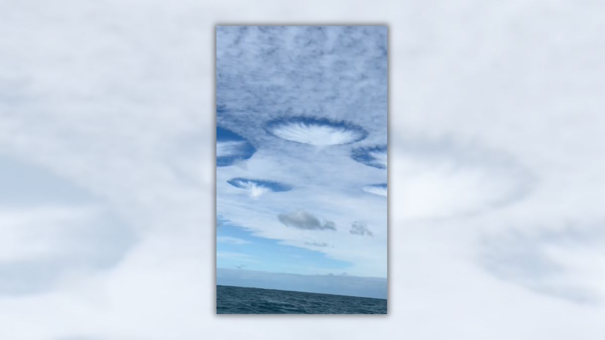 Real video of rare ‘fallstreak hole’ cloud formation?