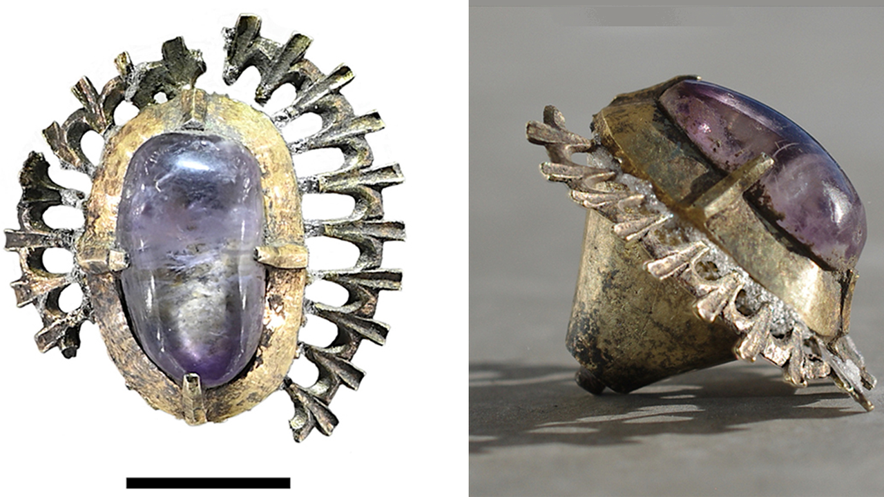 600-year-old amethyst ‘worthy of a duke’ found in medieval castle moat in Poland
