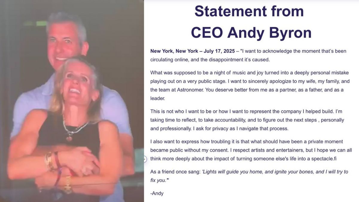 Astronomer CEO issued this statement after Coldplay concert incident?