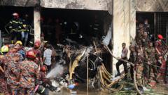 At least 20 dead after air force jet crashes into Bangladesh school