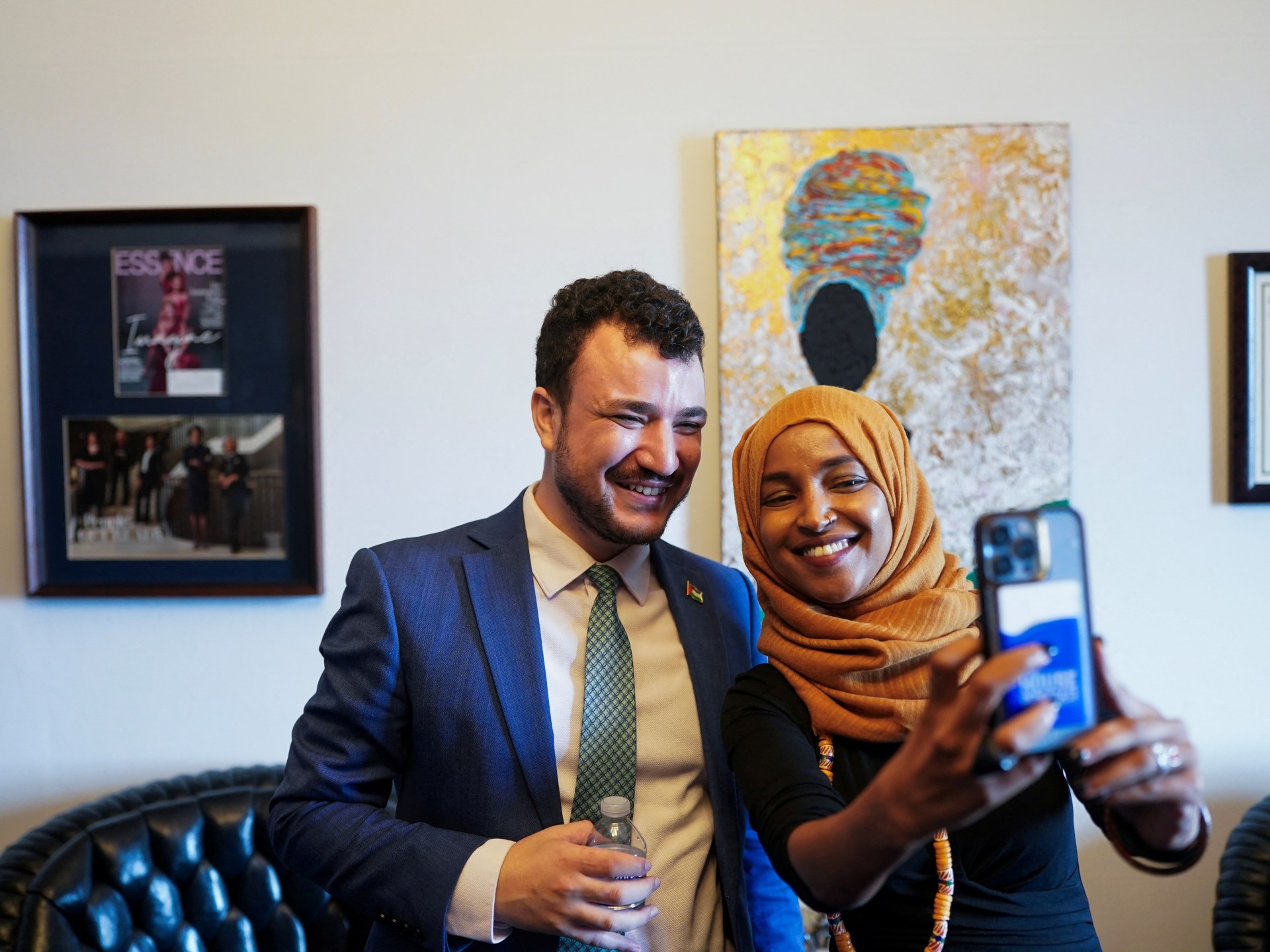 ‘My duty’: Columbia protester Mahmoud Khalil meets lawmakers at US Capitol