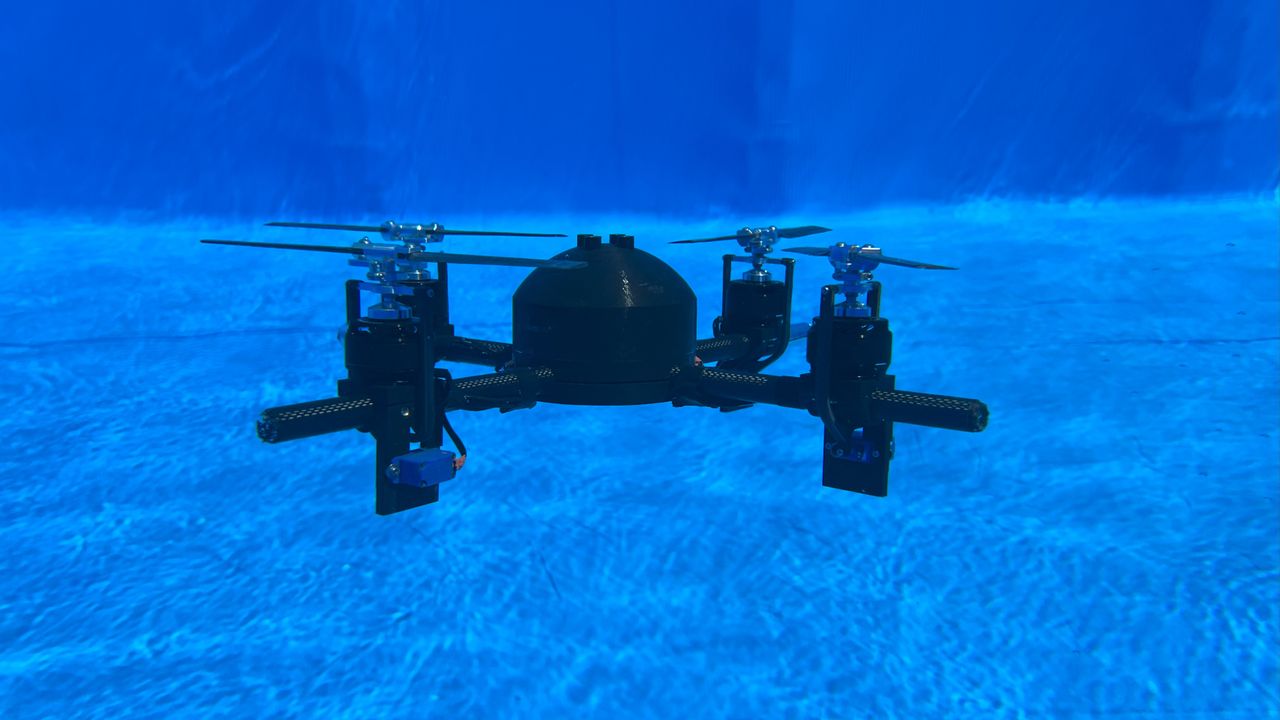 Students build new ‘hybrid drone’ — watch it fly in the air and then seamlessly dive underwater