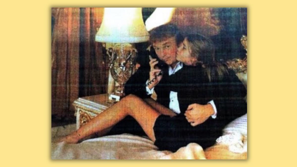 Photo of Trump and daughter Ivanka posing on bed together is real