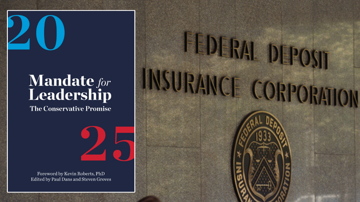 Project 2025 Proposes Eliminating the FDIC? Not Exactly