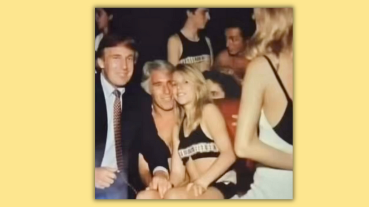 Photo of Trump, Epstein and minor girl keeps resurfacing. It’s not real