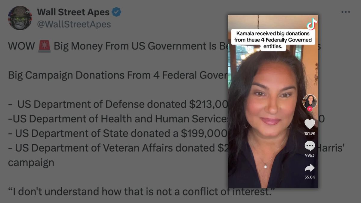 No, Harris Campaign Didn’t Receive Donations From 4 US Federal Agencies