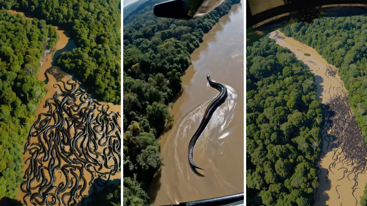 Watch out for videos of ginormous anacondas in Amazon River