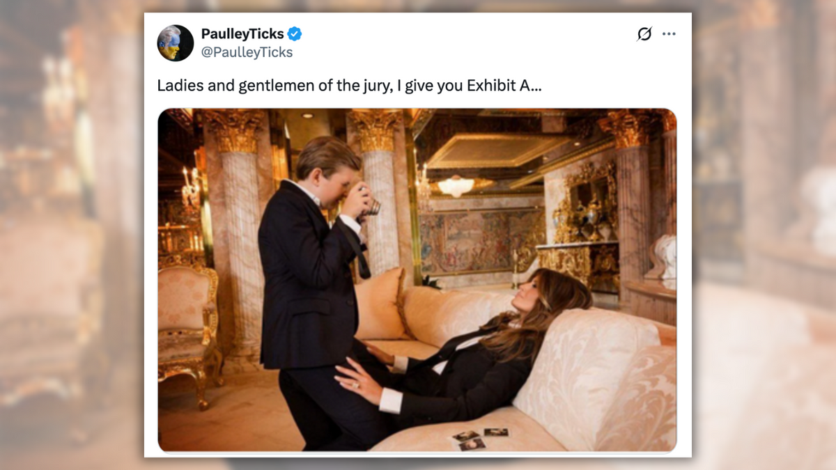 Old photo of Barron Trump sitting on Melania’s lap and taking her picture makes rounds online