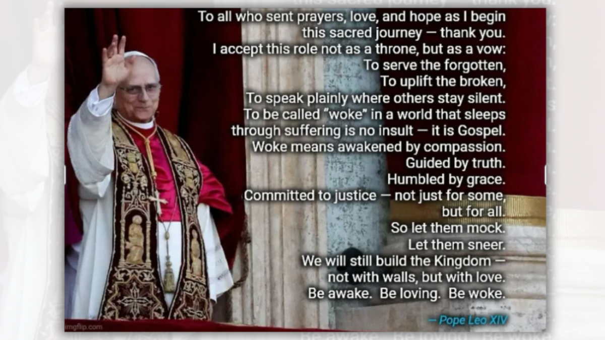 Pope Leo XIV didn’t once urge people to ‘be woke’
