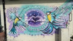 Artists help pupils and centre users create murals