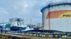 Ukraine drone attack sparks fire at Sochi oil depot, Russia says