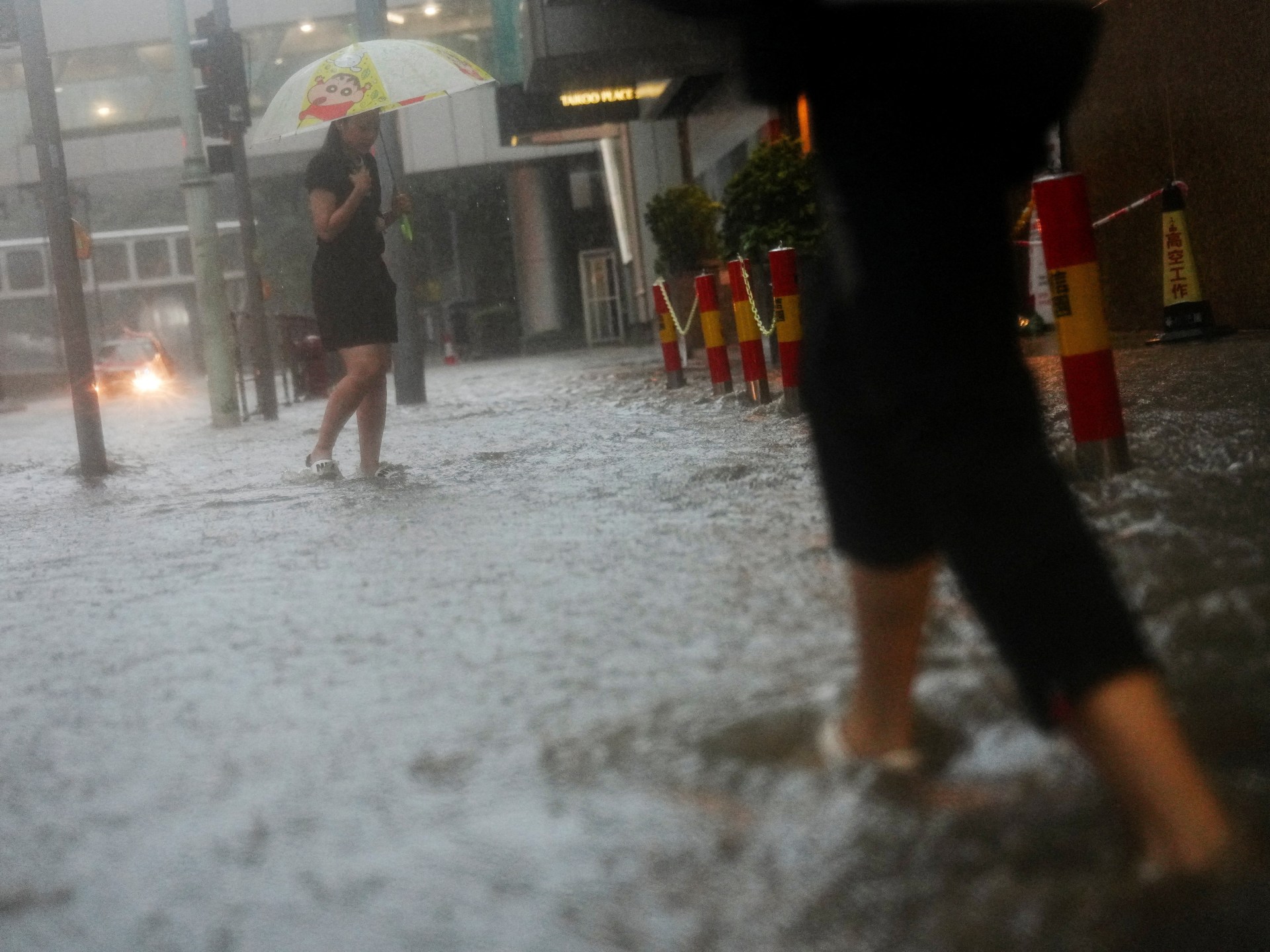 Hong Kong battles floods amid heaviest August rainfall since 1884