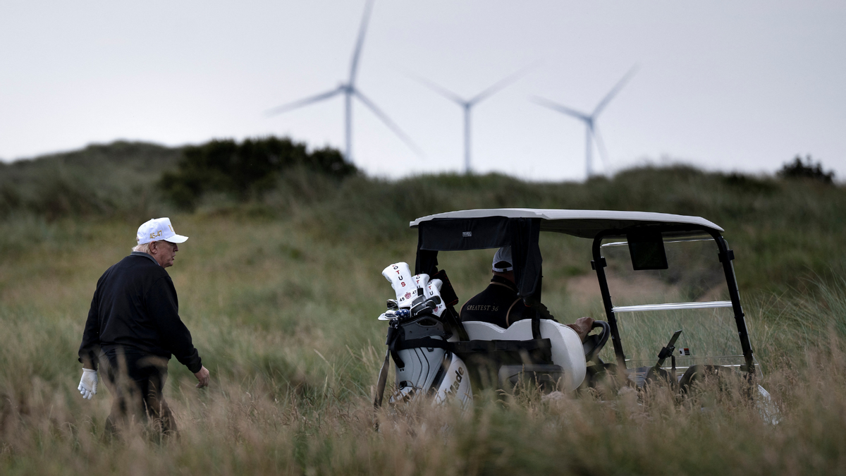Scotland approved new wind farm after Trump’s visit, but not exactly off the coast from his golf course