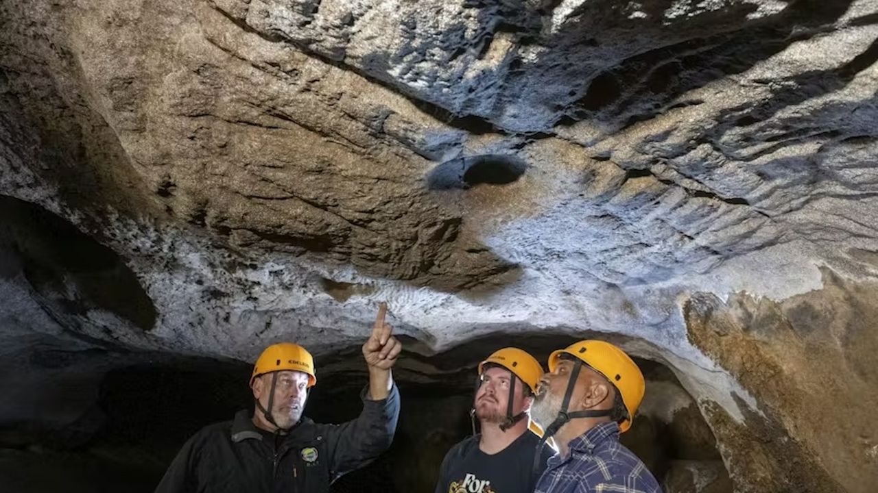 ‘Such caves weren’t used for ordinary living’: Rare finger grooves from ancient peoples found in glittering Australian cave