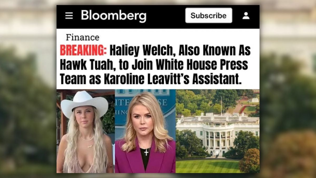 Bloomberg didn’t report ‘Hawk Tuah’ girl is joining White House press office
