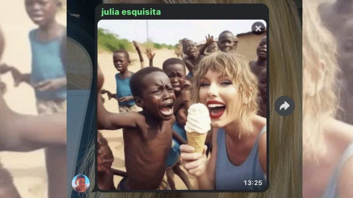Taylor Swift Photographed Eating Ice Cream as Children Cry?