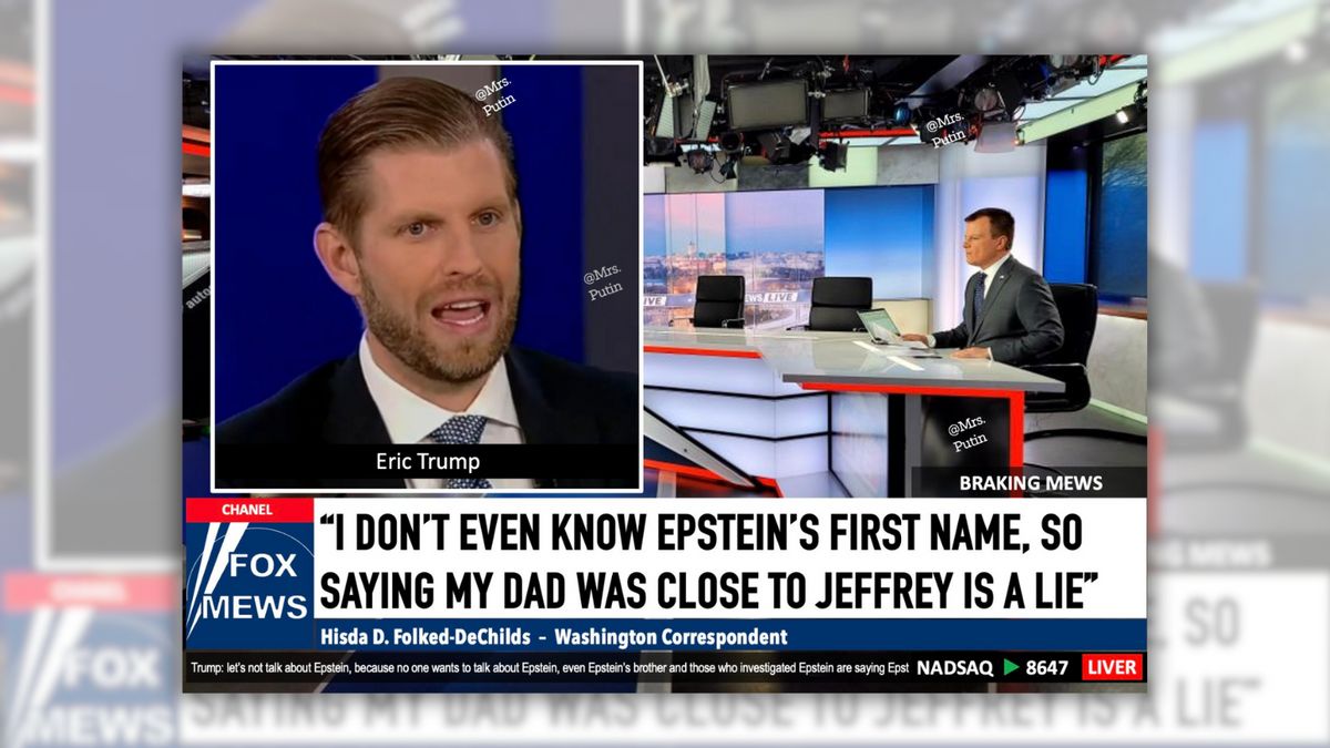 Eric Trump didn’t say ‘I don’t even know Epstein’s first name, so saying my dad was close to Jeffrey is a lie’