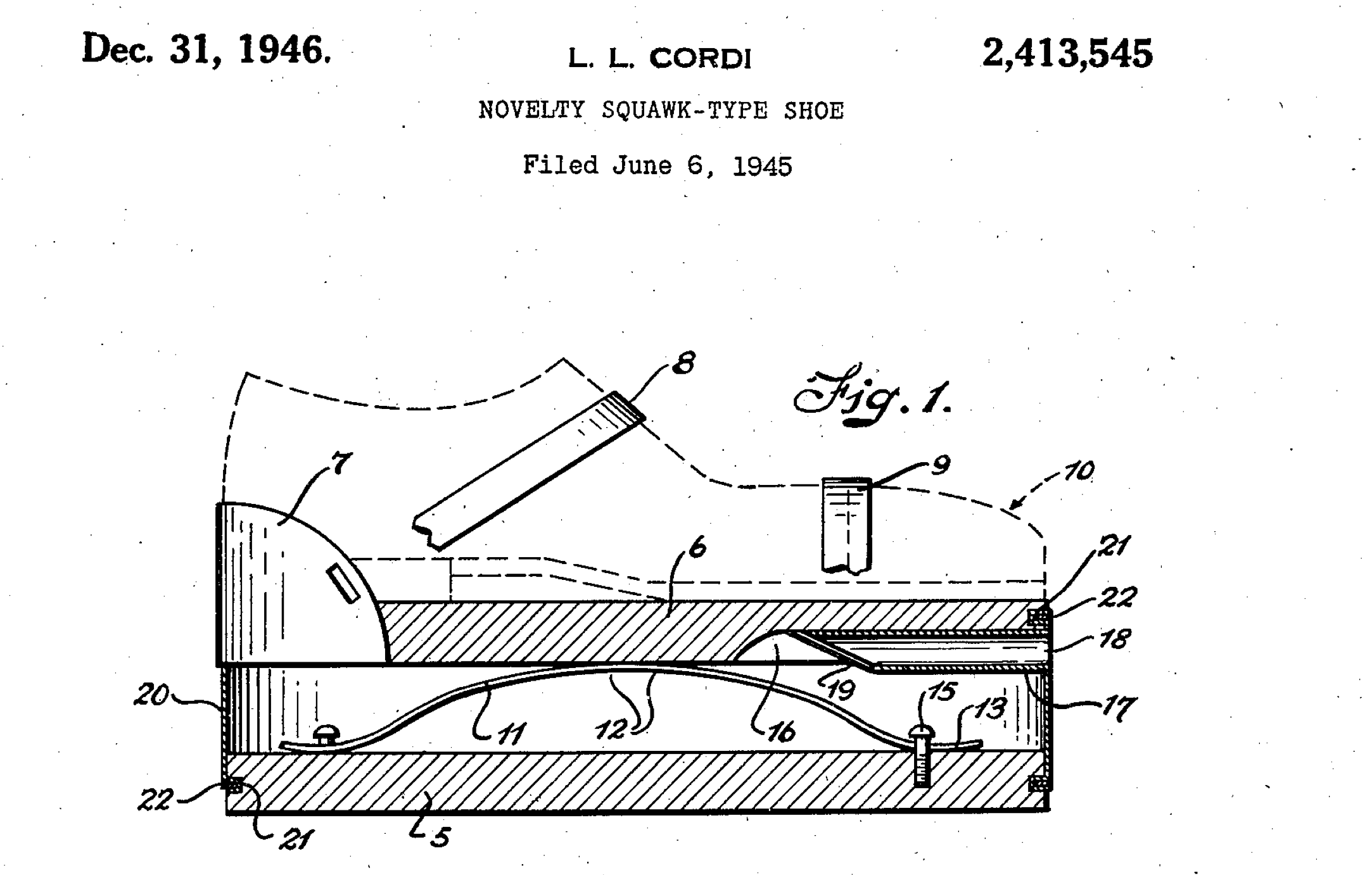 Novelty Squawk-Type Shoe